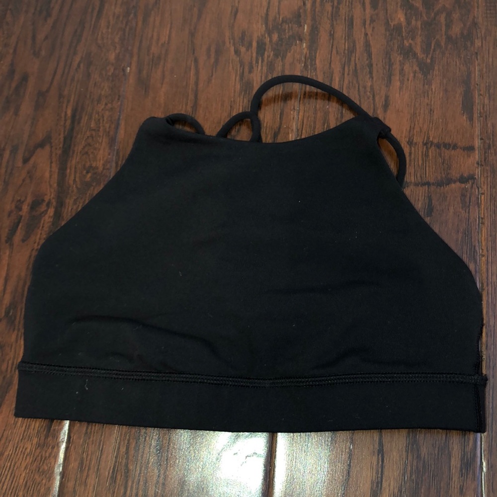 Lululemon high neck black croptop! Size 4 :)